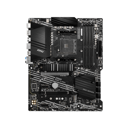 MSI | B550-A PRO | Processor family AMD | Processor socket AM4 | DDR4 DIMM | Memory slots 4 | Supported hard disk drive interfaces SATA, M.2 | Number of SATA connectors 6 | Chipset AMD B550 | ATX - Image 4