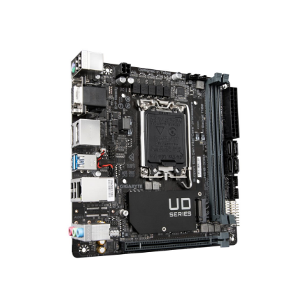 Gigabyte | H610I DDR4 1.0 M/B | Processor family Intel | Processor socket LGA1700 | DDR4 DIMM | Memory slots 2 | Supported hard disk drive interfaces SATA, M.2 | Number of SATA connectors 4 | Chipset Intel H610 Express | Mini-ITX - Image 7