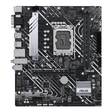 Asus | PRIME H610M-A WIFI D4 | Processor family Intel | Processor socket LGA1700 | DDR4 DIMM | Memory slots 2 | Supported hard disk drive interfaces SATA, M.2 | Number of SATA connectors 4 | Chipset Intel H610 | mATX - Image 2