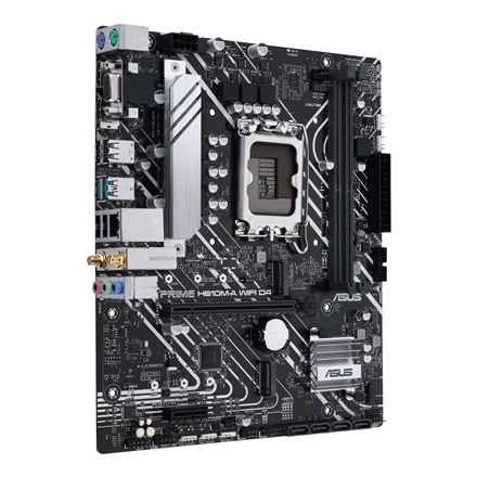 Asus | PRIME H610M-A WIFI D4 | Processor family Intel | Processor socket LGA1700 | DDR4 DIMM | Memory slots 2 | Supported hard disk drive interfaces SATA, M.2 | Number of SATA connectors 4 | Chipset Intel H610 | mATX - Image 4