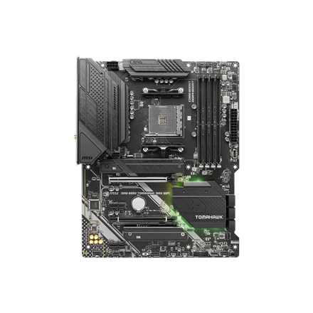 MSI | MAG B550 TOMAHAWK MAX WIFI | Processor family AMD | Processor socket AM4 | DDR4 DIMM | Memory slots 4 | Supported hard disk drive interfaces SATA, M.2 | Number of SATA connectors 6 | Chipset AMD B550 | ATX - Image 4