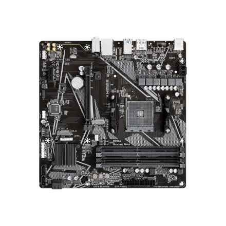Gigabyte | B550M K 1.0 M/B | Processor family AMD | Processor socket AM4 | DDR4 DIMM | Memory slots 4 | Supported hard disk drive interfaces SATA, M.2 | Number of SATA connectors 4 | Chipset AMD B550 | Micro ATX - Image 5