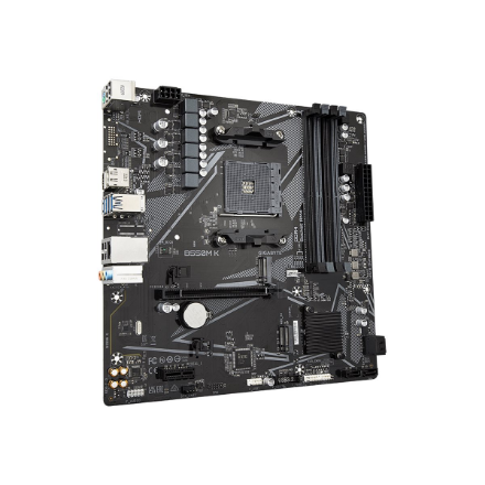 Gigabyte | B550M K 1.0 M/B | Processor family AMD | Processor socket AM4 | DDR4 DIMM | Memory slots 4 | Supported hard disk drive interfaces SATA, M.2 | Number of SATA connectors 4 | Chipset AMD B550 | Micro ATX - Image 7