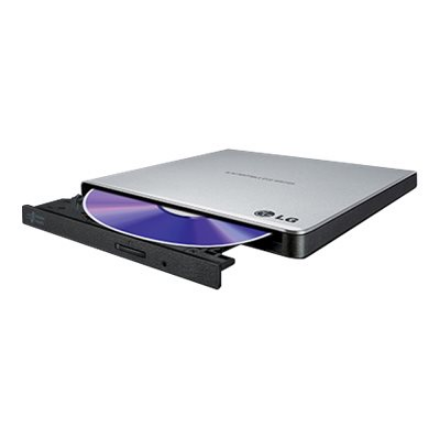 H.L Data Storage | Ultra Slim Portable DVD-Writer | GP57ES40 | Interface USB 2.0 | DVD±R/RW | CD read speed 24 x | CD write speed 24 x | Silver | Desktop/Notebook - Image 4