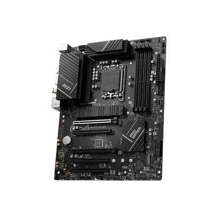 MSI | PRO B760-P WIFI DDR4 | Processor family Intel | Processor socket LGA1700 | DDR4 | Supported hard disk drive interfaces SATA, M.2 | Number of SATA connectors 4 - Image 3