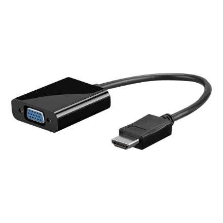 Goobay | HDMI/VGA adapter, nickel plated | 68793 | Black | HDMI male (type A) | VGA female (15-pin) - Image 3