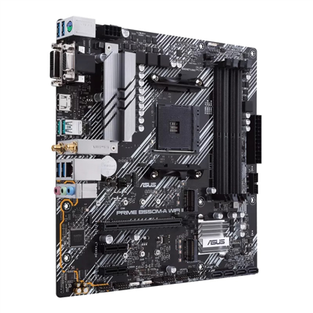 Asus | PRIME B550M-A WIFI II | Processor family AMD | Processor socket AM4 | DDR4 DIMM | Memory slots 4 | Supported hard disk drive interfaces SATA, M.2 | Number of SATA connectors 4 | Chipset AMD B550 | microATX - Image 4