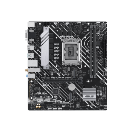 Asus | Processor family Intel H610 | Processor socket 1 x LGA1700 Socket | 2 DIMM slots - DDR5, non-ECC, unbuffered | Supported hard disk drive interfaces SATA-600, 1 x M.2 | Number of SATA connectors 4 - Image 2