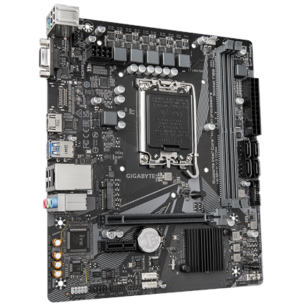 Gigabyte | H610M H V3 DDR4 | Processor family Intel | Processor socket LGA1700 | DDR4 DIMM | Supported hard disk drive interfaces M.2, SATA | Number of SATA connectors 4 - Image 5