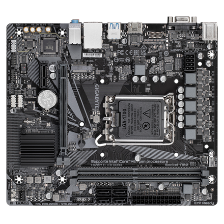 Gigabyte | H610M H V3 DDR4 | Processor family Intel | Processor socket LGA1700 | DDR4 DIMM | Supported hard disk drive interfaces M.2, SATA | Number of SATA connectors 4 - Image 6