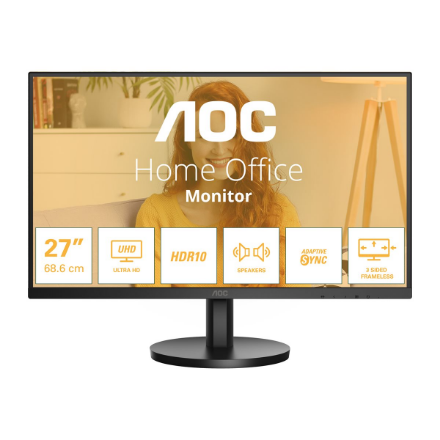 AOC | U27B3A | 27 " | IPS | UHD | 16:9 | 60 Hz | 4 ms | 3840 x 2160 pixels | 350 cd/m² | HDMI ports quantity 2 - Image 2