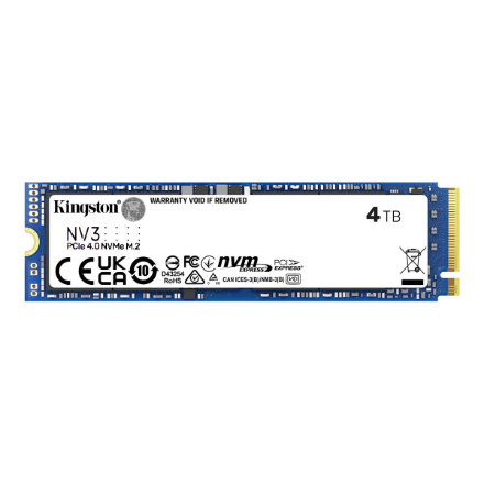 Kingston SSD | NV3 | 4000 GB | SSD form factor M.2 2280 | Solid-state drive interface PCIe 4.0 x4 NVMe | Read speed 6000 MB/s | Write speed 5000 MB/s - Image 2
