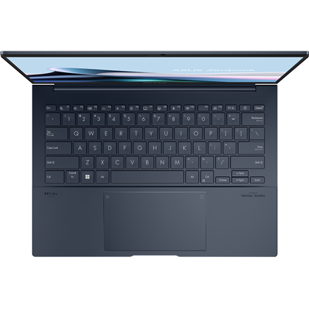 Asus | Zenbook 14 UX3405CA-PZ217W | Ponder Blue | 14 " | OLED | Touchscreen | 3K | 2880 x 1800 pixels | 120 Hz | Glossy | Intel Core Ultra 7 | 255H | 32 GB | LPDDR5X | Solid-state drive capacity 1000 GB | Intel Arc Graphics | Windows 11 Home | 802.11be | Bluetooth version 5.4 | Keyboard language US international | Keyboard backlit | Warranty 24 month(s) | Battery warranty 12 month(s) - Image 3