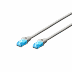 Digitus | Patch cord | CAT 5e U-UTP | Grey Modular RJ45 (8/8) plug | Modular RJ45 (8/8) plug