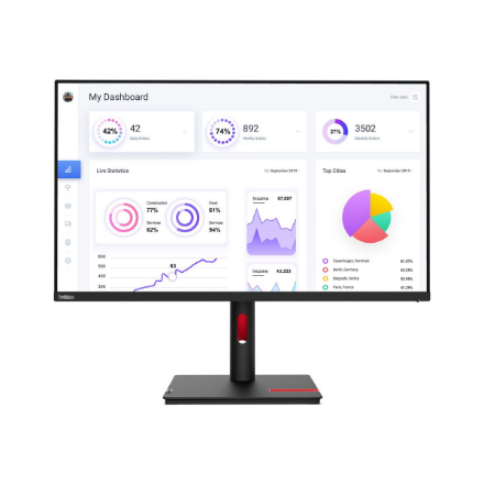 Lenovo | ThinkVision | T32p-30 | 31.5 " | IPS | 16:9 | 60 Hz | 4 ms | 3840 x 2160 pixels | 350 cd/m² | HDMI ports quantity 1 | Black | Warranty 36 month(s) - Image 5