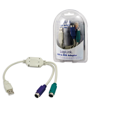 Logilink | Adapter USB to PS/2 x2 :. | Grey | USB M | 2x Mini DIN 6-pin FM | 0.2 m - Image 4