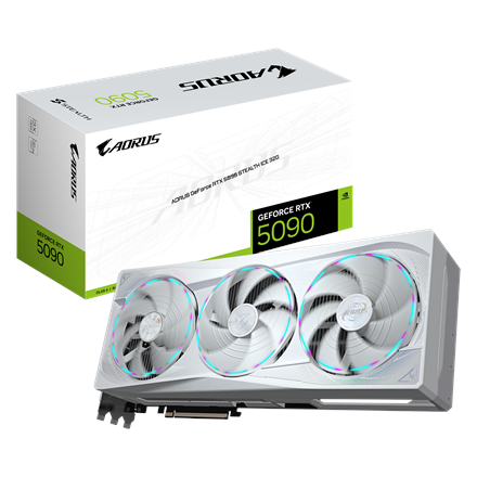Gigabyte AORUS GeForce RTX 5090 STEALTH ICE 32G | NVIDIA | 32 GB | GeForce RTX 5090 | GDDR7 | HDMI ports quantity 1 | PCI-E 5.0 - Image 2