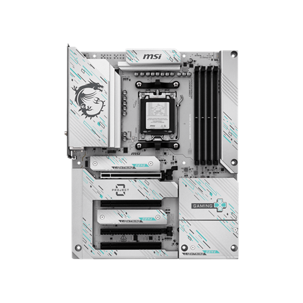 MSI B850 GAMING PLUS WIFI PZ | Processor family AMD B850 | Processor socket AM5 | DDR5 | Supported hard disk drive interfaces SATA, M.2 | Number of SATA connectors 4 - Image 2