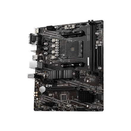 MSI | A520M PRO | Processor family AMD | Processor socket AM4 | DDR4 | Memory slots 2 | Chipset AMD A | Micro ATX - Image 6