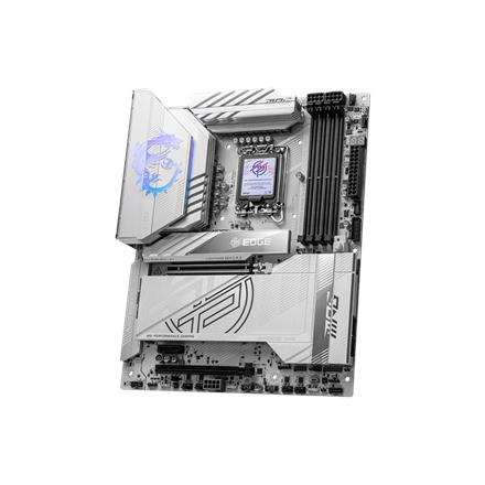 MSI MPG Z890 EDGE TI WIFI | Processor family Intel | Processor socket LGA1851 | Supported hard disk drive interfaces SATA, M.2 | Number of SATA connectors 4 - Image 3