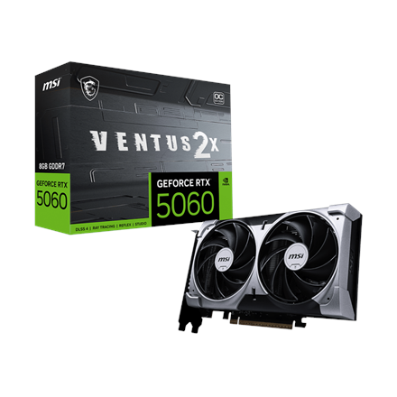 MSI GeForce RTX 5060 8G VENTUS 2X OC | NVIDIA | 8 GB | GeForce RTX 5060 | GDDR7 | HDMI ports quantity 1 | PCI Express Gen 5 x16 - Image 2