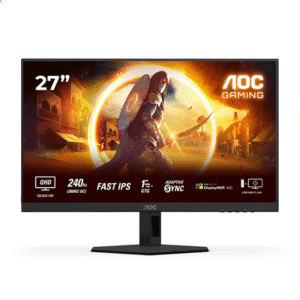 AOC | Q27G4ZR | 27 " | Fast IPS | QHD | 16:9 | 240 Hz | 1 ms | 2560 x 1440 pixels | 400 cd/m² | HDMI ports quantity 2 | Black