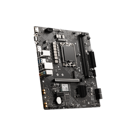 MSI PRO H610M-G WIFI DDR4 | Processor family Intel | Processor socket LGA1700 | DDR4 | Supported hard disk drive interfaces SATA, M.2 | Number of SATA connectors 4 - Image 3