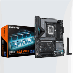 Gigabyte B860 EAGLE WIFI6E | Processor family Intel | Processor socket LGA1851 | DDR5 | Supported hard disk drive interfaces SATA, M.2 | Number of SATA connectors 4