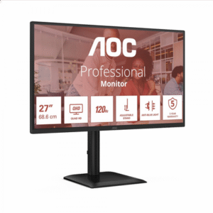 AOC | Q27E4CV | 27 " | IPS | QHD | 16:9 | 120 Hz | 4 ms | 2560 x 1440 pixels | 350 cd/m² | HDMI ports quantity 1 | Black