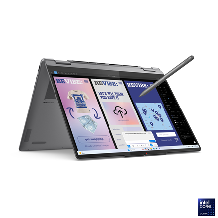 Lenovo Yoga 7 2-in-1 14ILL10 | Luna Grey | 14 " | OLED | Touchscreen | WQXGA+ | 2880 x 1800 pixels | Glossy | Intel Core Ultra 7 | 258V | 32 GB | Soldered LPDDR5x | Solid-state drive capacity 1000 GB | Intel Arc Graphics 140V | Windows 11 Home | 802.11be | Bluetooth version 5.4 | Keyboard language English | Keyboard backlit | Warranty 24 month(s) | Battery warranty 12 month(s) - Image 2