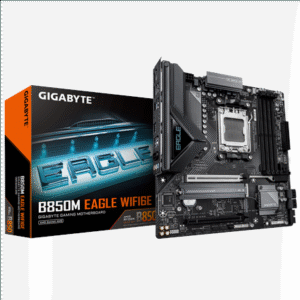 Gigabyte B850M EAGLE WF6E | Processor family AMD | Processor socket AM5 | DDR5 | Supported hard disk drive interfaces SATA, M.2 | Number of SATA connectors 4