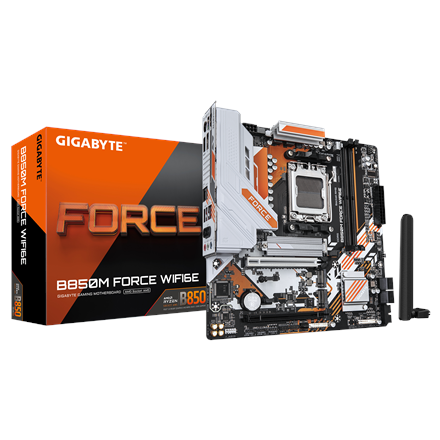 Gigabyte B850M FORCE WIFI6E (rev. 1.0) | Processor family AMD | Processor socket AM5 | DDR5 | Supported hard disk drive interfaces SATA, M.2 | Number of SATA connectors 4 - Image 2