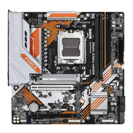 Gigabyte B850M FORCE WIFI6E (rev. 1.0) | Processor family AMD | Processor socket AM5 | DDR5 | Supported hard disk drive interfaces SATA, M.2 | Number of SATA connectors 4 - Image 3