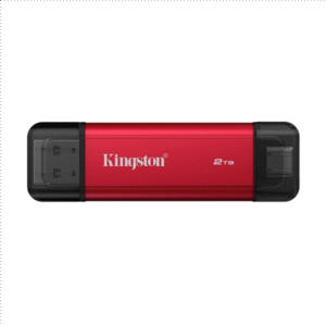 Kingston Dual Portable Solid-State Drive, USB Type-A and Type-C | 2000 GB | Solid-state drive interface USB 3.2 Gen 2 | Read speed 1050 MB/s | Write speed 950 MB/s