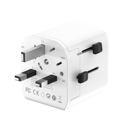 Gembird EU to Universal travel power adapter, 12W | TPA-EU2A12-01-W | 5 V - Image 5
