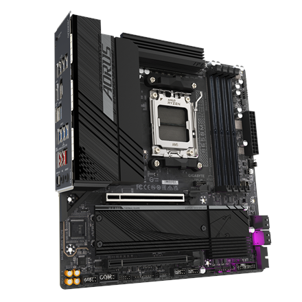 Gigabyte B650M AORUS ELITE (rev. 1.3) | Processor family AMD | Processor socket AM5 | DDR5 | Supported hard disk drive interfaces SATA, M.2 | Number of SATA connectors 4 - Image 4