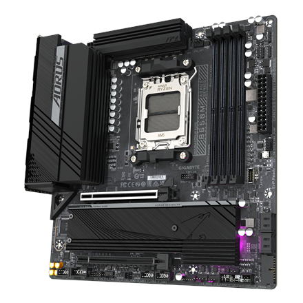 Gigabyte B650M AORUS ELITE (rev. 1.3) | Processor family AMD | Processor socket AM5 | DDR5 | Supported hard disk drive interfaces SATA, M.2 | Number of SATA connectors 4 - Image 5