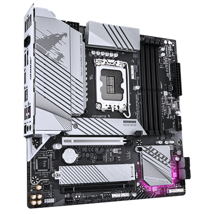 Gigabyte B760M AORUS ELITE WIFI6E GEN5 | Processor family Intel | Processor socket LGA1700 | DDR5 | Supported hard disk drive interfaces M.2, SATA | Number of SATA connectors 4 - Image 4