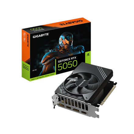Gigabyte GeForce RTX 5050 D6 8G | NVIDIA | 8 GB | GeForce RTX 5050 | GDDR6 | HDMI ports quantity 2 | PCI-E 5.0 - Image 2