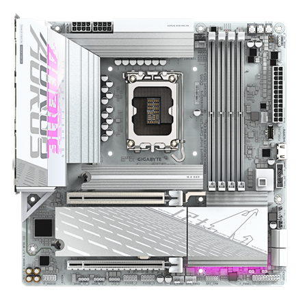 Gigabyte B860M AORUS ELITE WIFI6E ICE | Processor family Intel | Processor socket LGA1851 | DDR5 | Supported hard disk drive interfaces SATA, M.2 | Number of SATA connectors 4 - Image 3