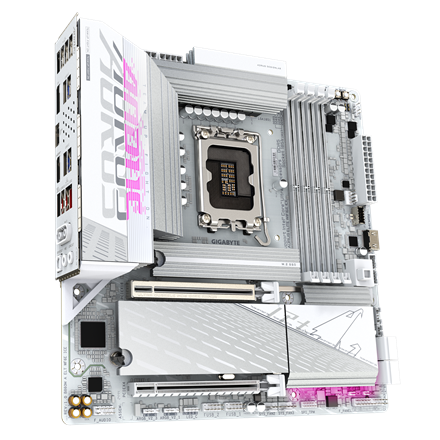 Gigabyte B860M AORUS ELITE WIFI6E ICE | Processor family Intel | Processor socket LGA1851 | DDR5 | Supported hard disk drive interfaces SATA, M.2 | Number of SATA connectors 4 - Image 4