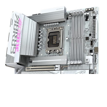Gigabyte B860M AORUS ELITE WIFI6E ICE | Processor family Intel | Processor socket LGA1851 | DDR5 | Supported hard disk drive interfaces SATA, M.2 | Number of SATA connectors 4 - Image 5