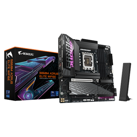 Gigabyte B860M AORUS ELITE WIFI6E | Processor family Intel | Processor socket LGA1851 | DDR5 | Supported hard disk drive interfaces SATA, M.2 | Number of SATA connectors 4 - Image 2