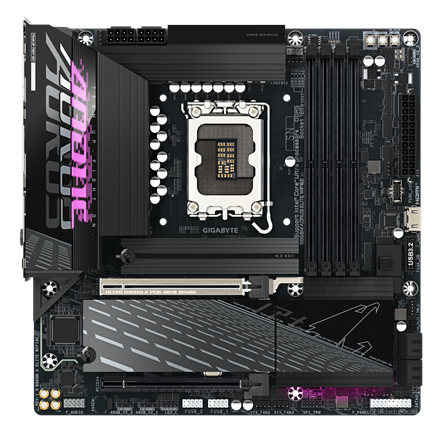 Gigabyte B860M AORUS ELITE WIFI6E | Processor family Intel | Processor socket LGA1851 | DDR5 | Supported hard disk drive interfaces SATA, M.2 | Number of SATA connectors 4 - Image 3