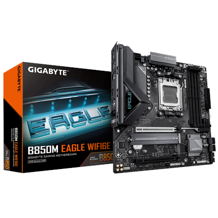 Gigabyte B850M EAGLE WF6E | Processor family AMD | Processor socket AM5 | DDR5 | Supported hard disk drive interfaces SATA, M.2 | Number of SATA connectors 4 - Image 2