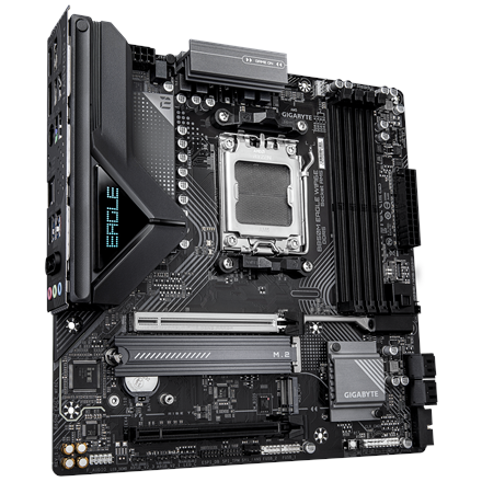 Gigabyte B850M EAGLE WF6E | Processor family AMD | Processor socket AM5 | DDR5 | Supported hard disk drive interfaces SATA, M.2 | Number of SATA connectors 4 - Image 4