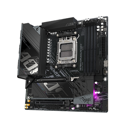Gigabyte X870M AORUS ELITE WIFI7 | Processor family AMD | Processor socket AM5 | DDR5 | Supported hard disk drive interfaces SATA, M.2 | Number of SATA connectors 2 - Image 4