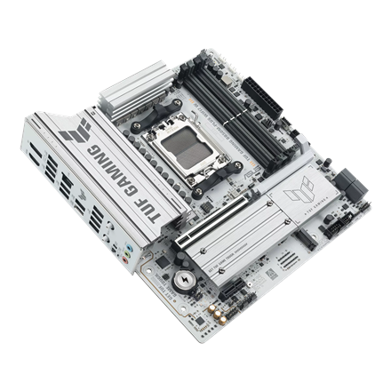 Asus TUF GAMING B850M-PLUS WIFI7 W | Processor family AMD | Processor socket AM5 | DDR5 | Supported hard disk drive interfaces SATA, M.2 | Number of SATA connectors 4 - Image 5