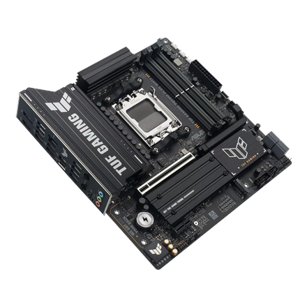 Asus TUF GAMING B850M-PLUS WIFI7 | Processor family AMD | Processor socket AM5 | DDR5 | Supported hard disk drive interfaces SATA, M.2 | Number of SATA connectors 4 - Image 5