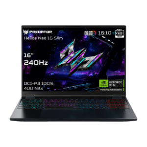 Acer | Predator Helios Neo 16S AI PHN16S-71-95J5 | Black | 16 " | OLED | WQXGA | 240 Hz | Intel Core Ultra 9 | 275HX | 64 GB | DDR5 | Solid-state drive capacity 1000 GB | NVIDIA GeForce RTX 5070 Ti | Windows 11 Home | Keyboard language English | Keyboard backlit | Warranty 24 month(s)